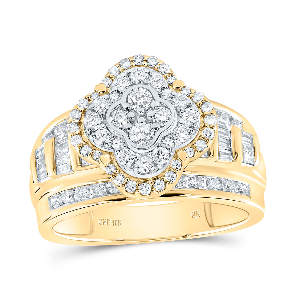 1 CTW-DIA NK FASHION CLOVER RING