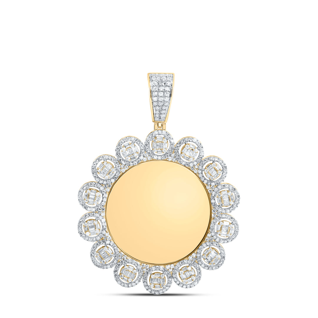 1 3/4CTW-DIA NK FANUK MEMORY ROUND MENS CHARM