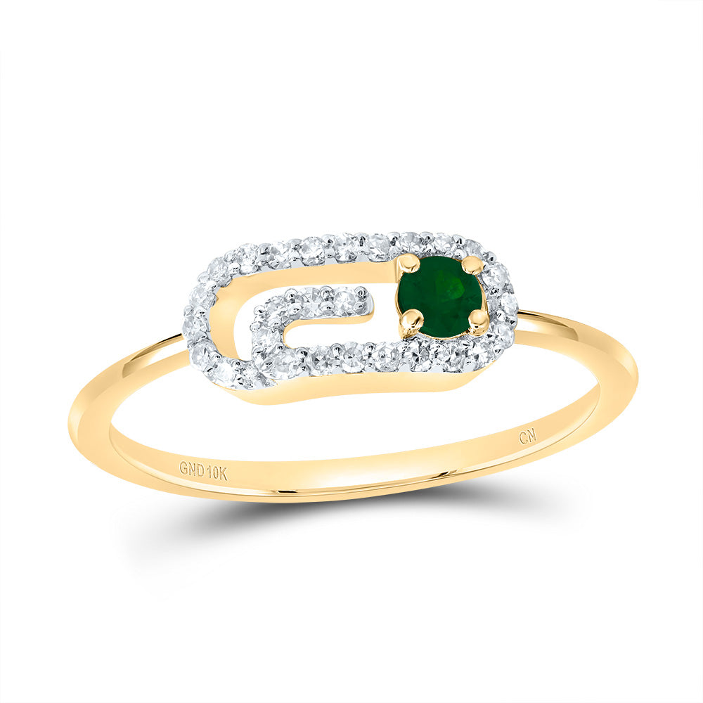 1/8CTW-DIA CN 3MM RD-EM NAT GEM PAPER CLIP RING