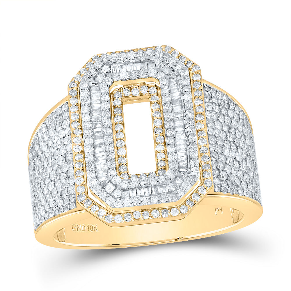 1 5/8CTW-DIA P1 NUMBER "0" MEN'S RING