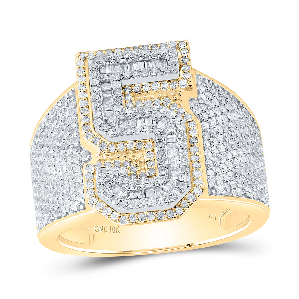 1 5/8CTW-DIA P1 NUMBER "5" MEN'S RING