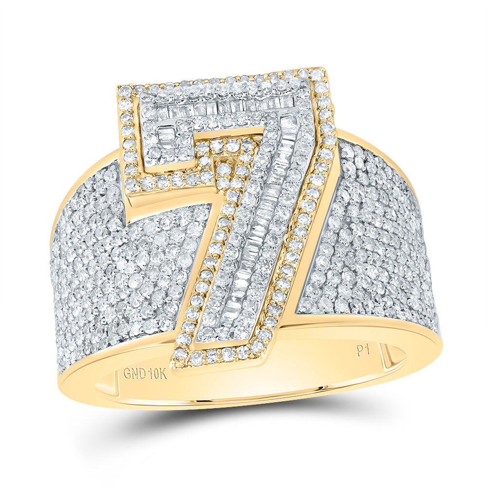 1 5/8CTW-DIA P1 NUMBER "7" MEN'S RING