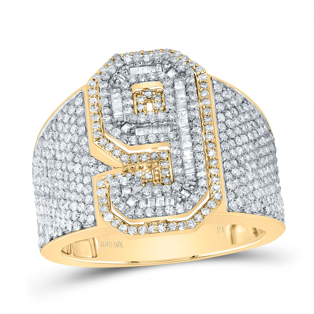 1 3/4CTW-DIA P1 NUMBER "9" MEN'S RING