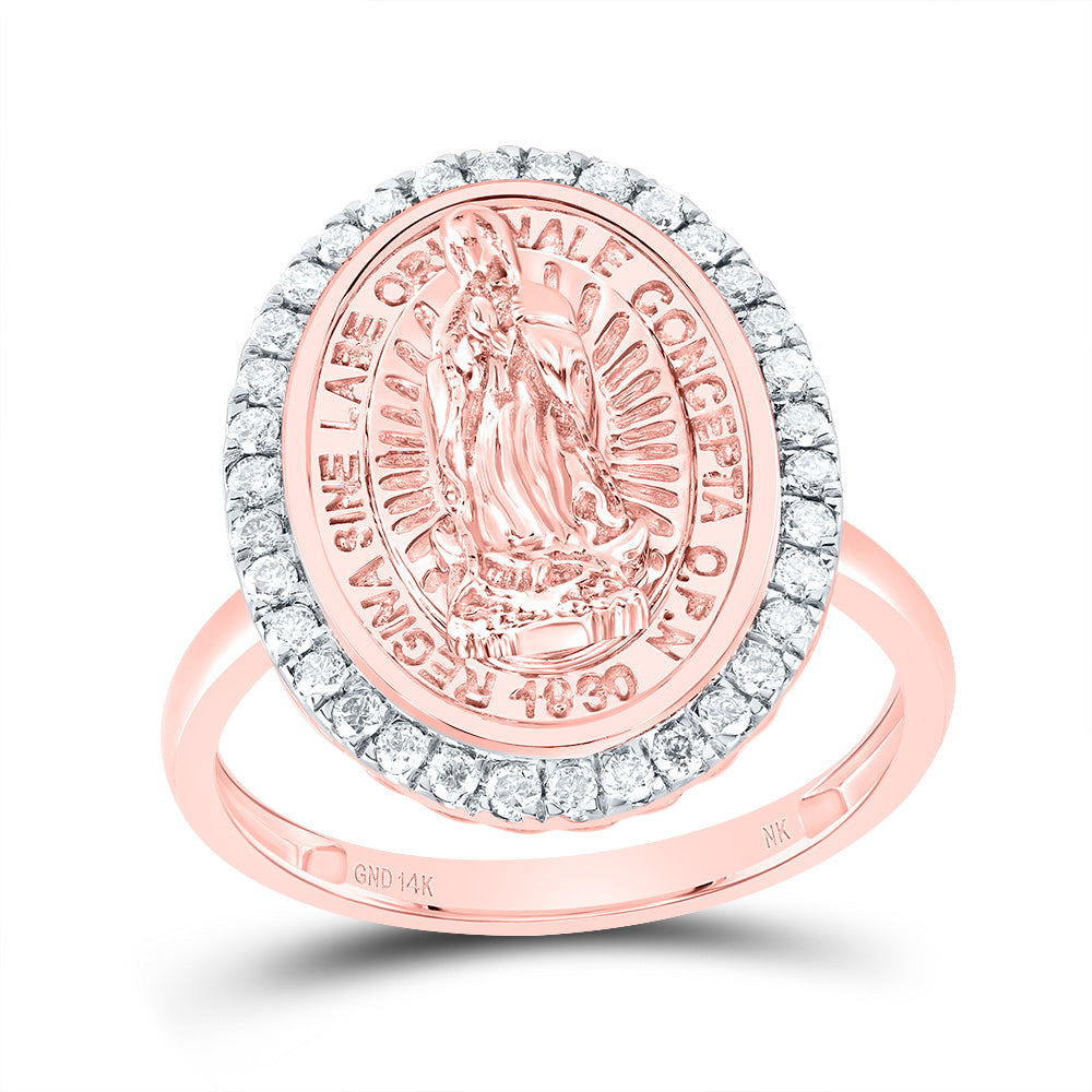 1/3CTW-DIA NK VIRGIN MOTHER MARY OVAL LADIES RING