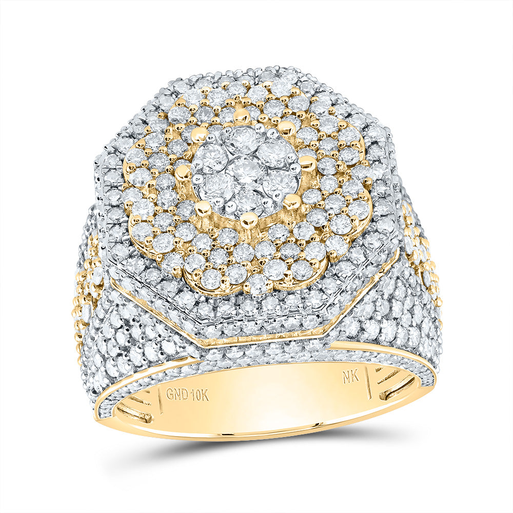4 CTW-DIA NK FASHION OCTAGON MEN'S RING