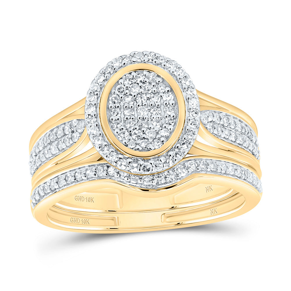 1/2CTW-DIA NK FASHION OVAL BRIDAL SET