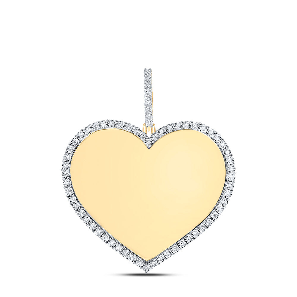 1/4CTW-DIA NK MEMORY HEART MENS CHARM