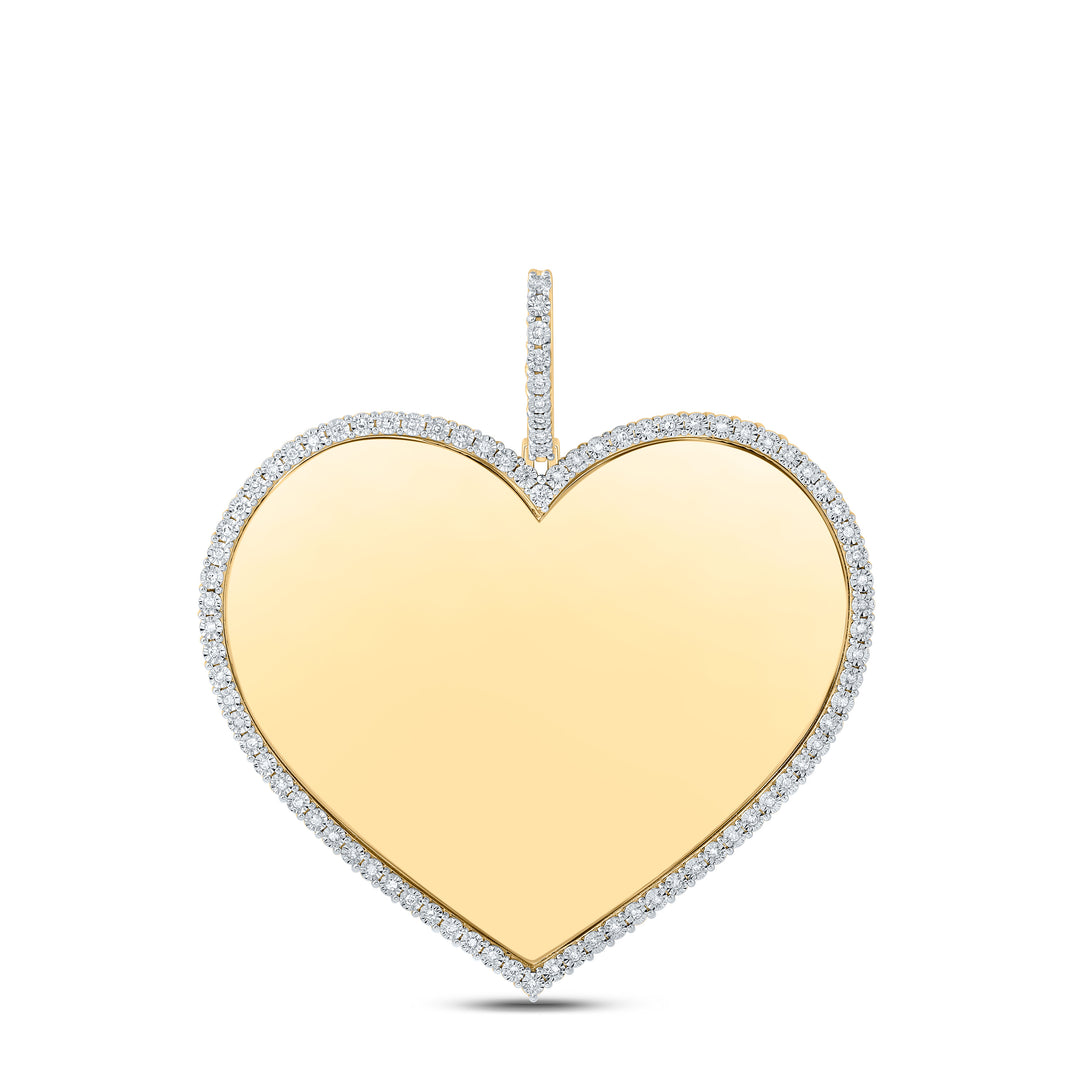 1/3CTW-DIA NK MEMORY HEART MENS CHARM