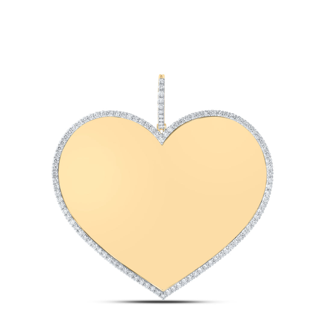 3 3/8CTW-DIA NK MEMORY HEART MENS CHARM