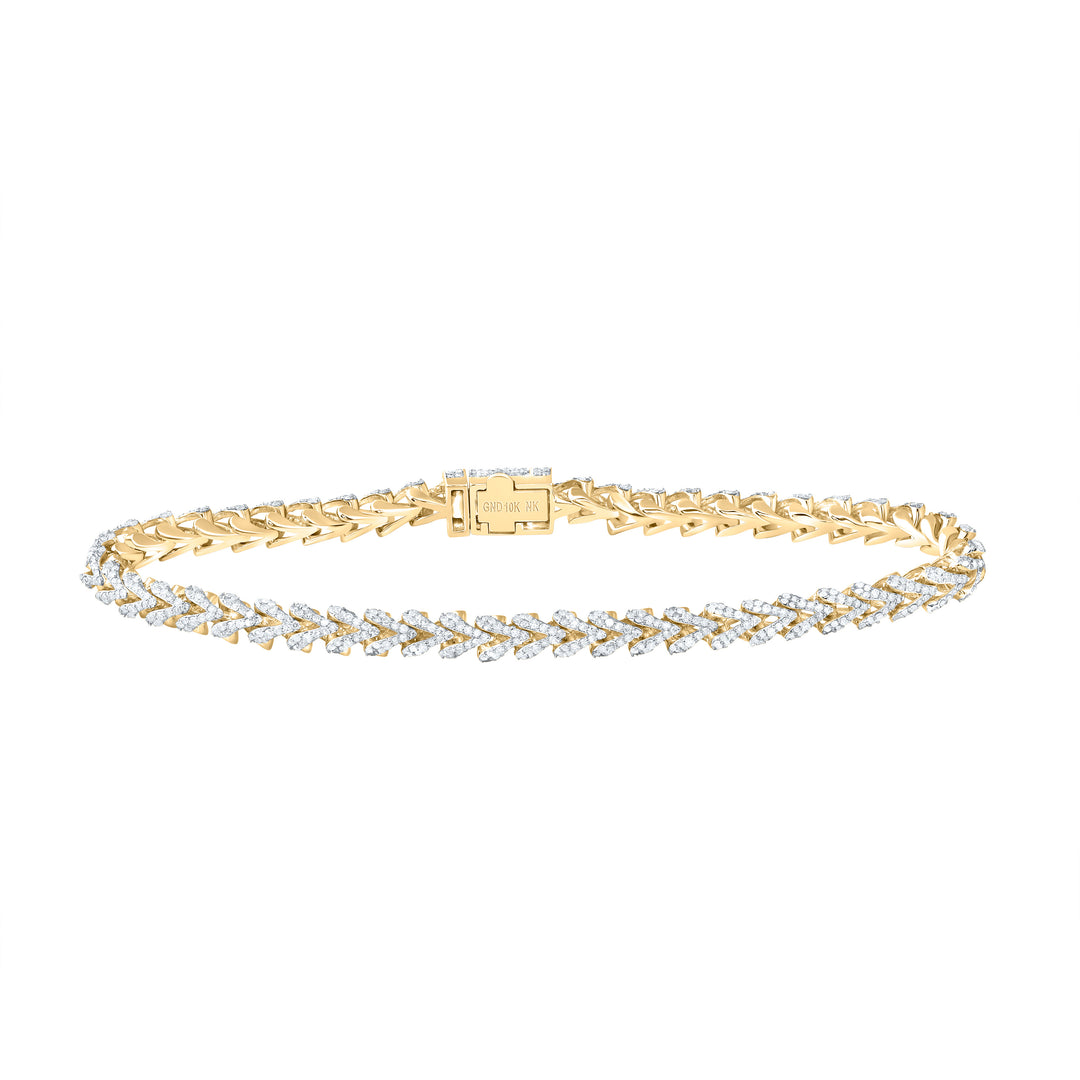 2 7/8CTW-DIA NK (5 MM) FRANCO BRACELET (8 INCH)
