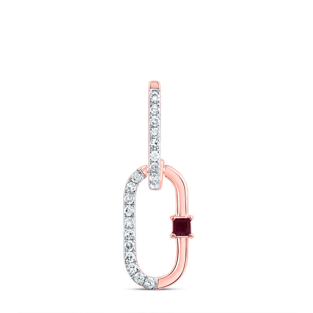 1/12CTW-DIA CN 1.5MM PR-RU NAT GEM PAPER CLIP PENDANT