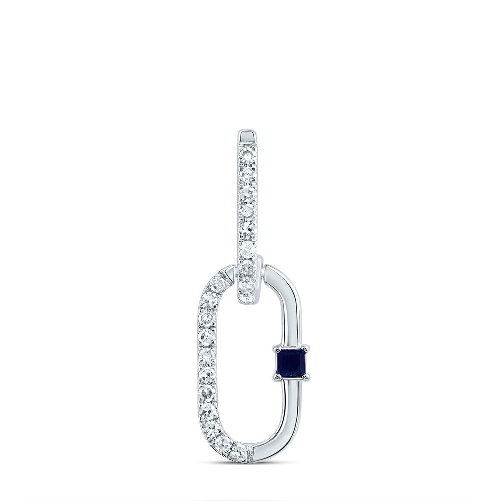 1/12CTW-DIA CN 1.5MM PR-BS NAT GEM PAPER CLIP PENDANT