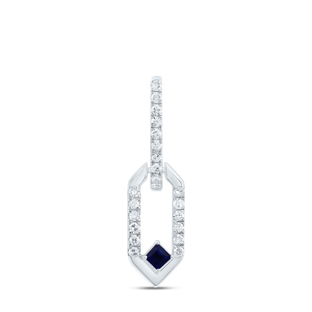 1/10CTW-DIA CN 1.7MM PR-BS NAT GEM PAPER CLIP PENDANT