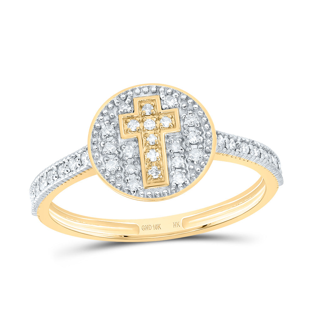 1/8CTW-DIA NK GIFT CROSS ROUND RING