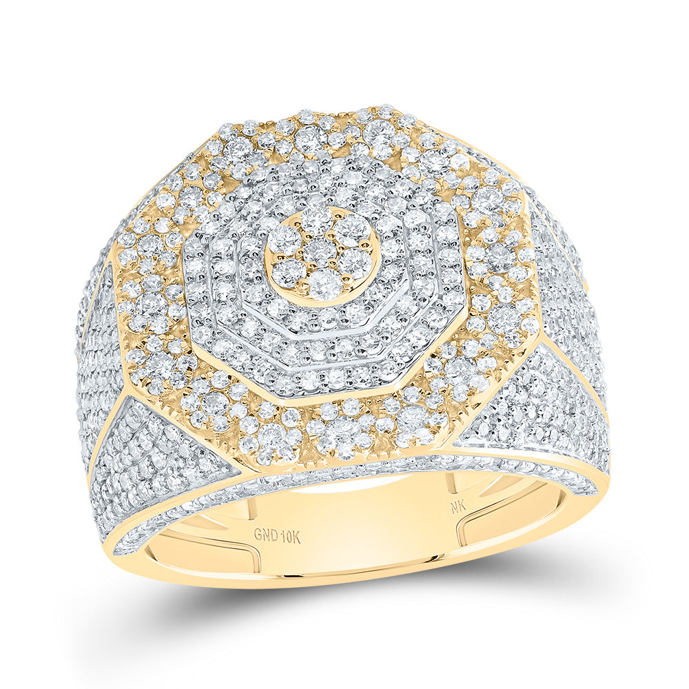 2 1/3CTW-DIA NK FASHION OCTAGON FLOWER MENS RING