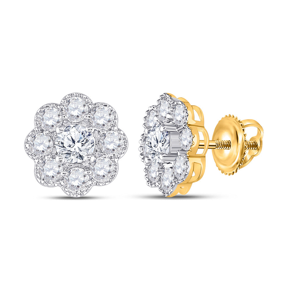 14kt Rose Gold Round Diamond Cluster Bridal Wedding Engagement Ring 3 Cttw
