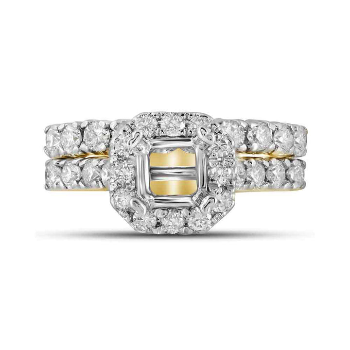 14kt Yellow Gold Womens Diamond Semi-Mount Bridal Wedding Engagement Ring Setting