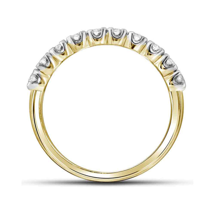 14kt Yellow Gold Womens Diamond Semi-Mount Bridal Wedding Engagement Ring Setting