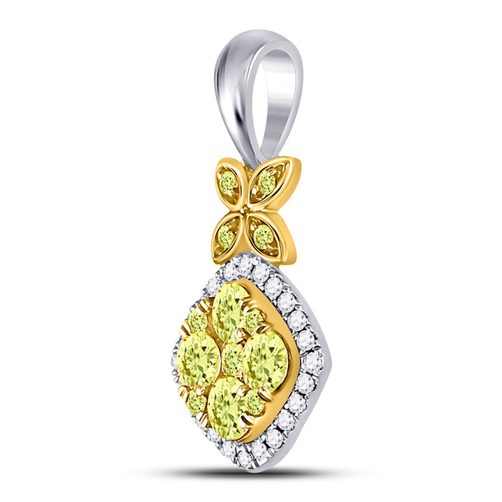 3/4CTW-DIA FASHION YELLOW PENDANT