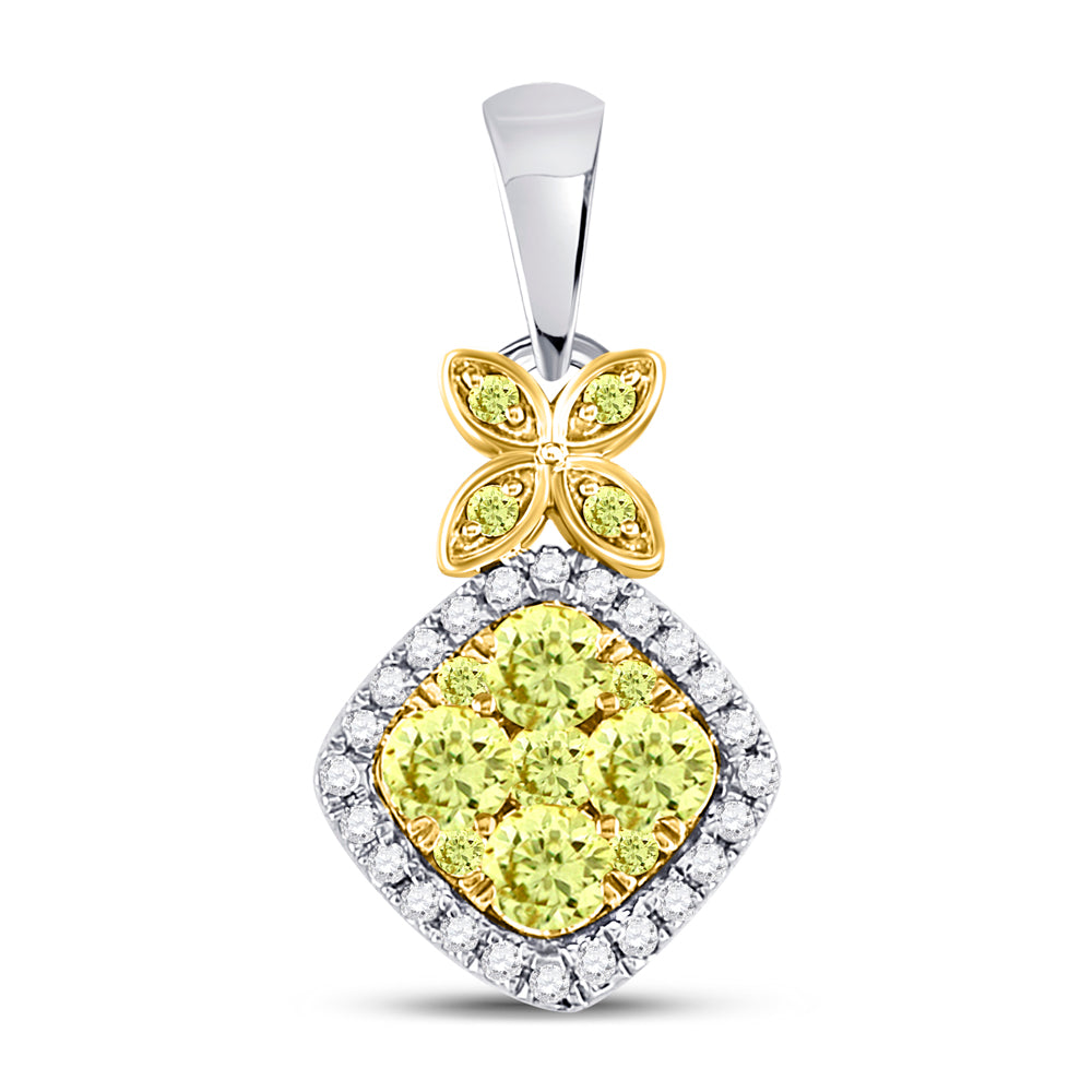 3/4CTW-DIA FASHION YELLOW PENDANT