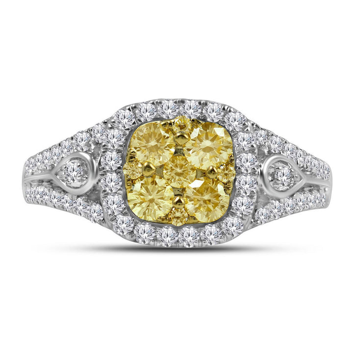 1 Cttw-DIA YELLOW BRIDAL RING