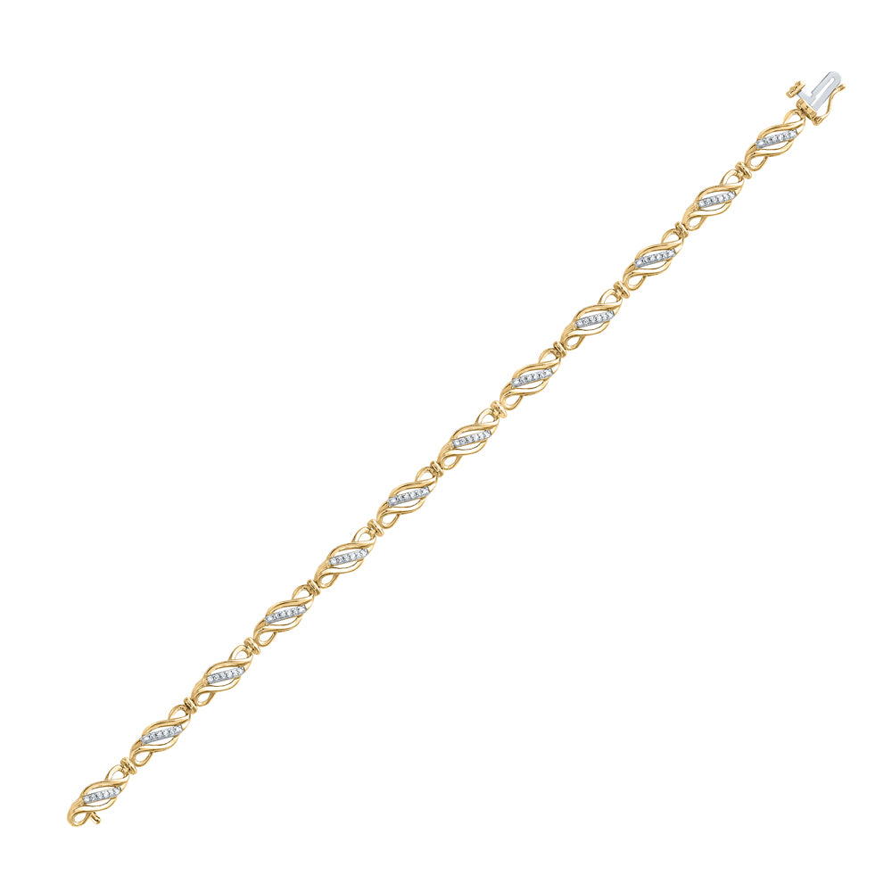 10kt Yellow Gold Women's Diamond Bracelet 1/3 ctw