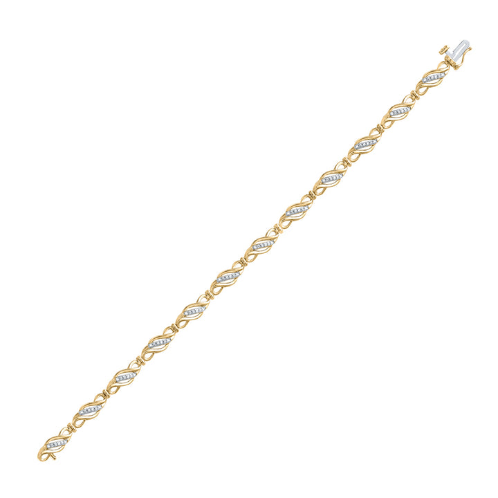 10kt Yellow Gold Women's Diamond Bracelet 1/3 ctw