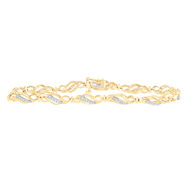 10kt Yellow Gold Women's Diamond Bracelet 1/3 ctw - view 2