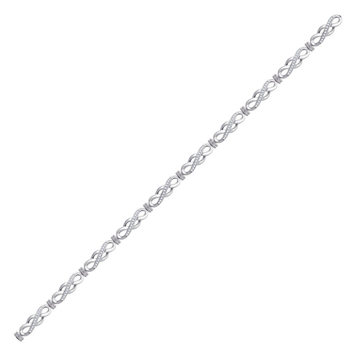 10kt Yellow Gold Women's Round Diamond Infinity Bracelet 1/2 ctw