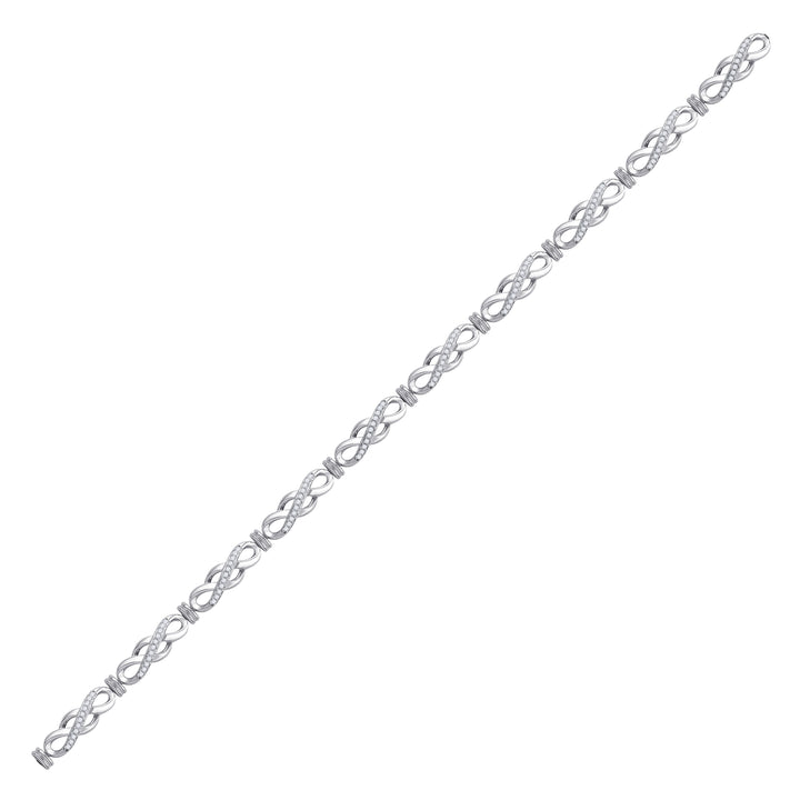 10kt Yellow Gold Women's Round Diamond Infinity Bracelet 1/2 ctw - view 2