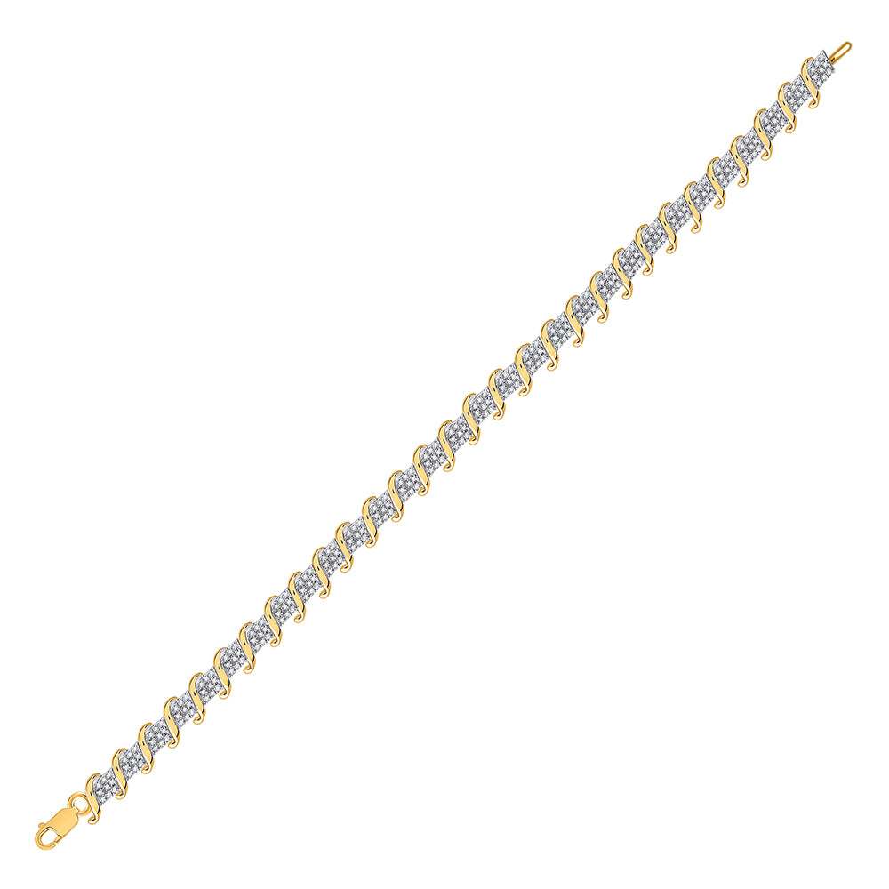 10kt Yellow Gold Women's Diamond Bracelet 1/2 ctw