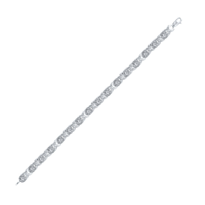 10kt White Gold Women's Diamond Bracelet 5/8 ctw