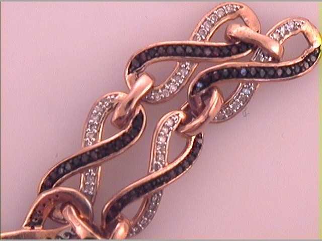 10kt Rose Gold Women's Colored Red Diamond Bracelet 3/4 ctw