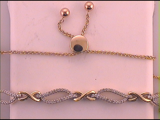 10kt Yellow Gold Women's Diamond Bracelet 1/4 ctw