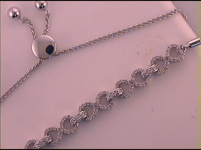 10kt White Gold Women's Diamond Bracelet 1/2 ctw