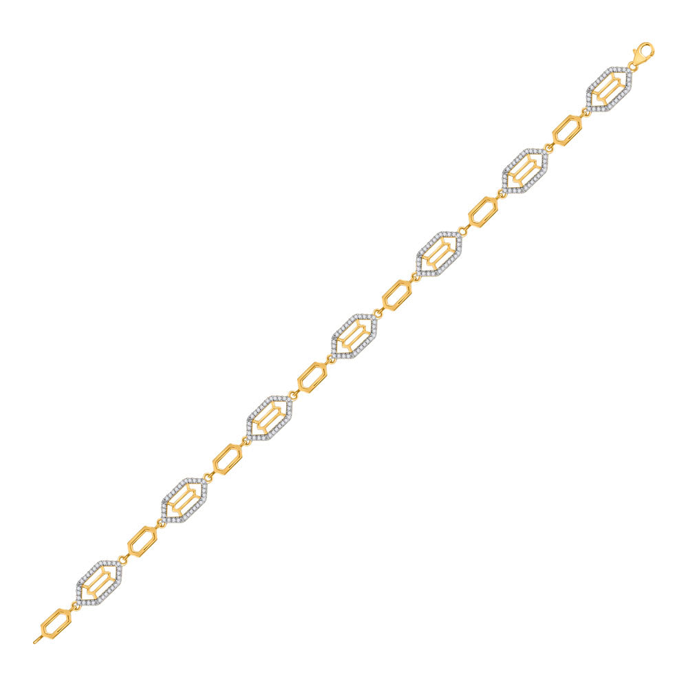 10kt Yellow Gold Women's Diamond Bracelet 1/2 ctw