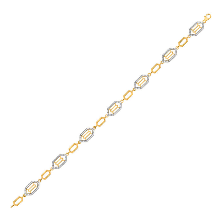 10kt Yellow Gold Women's Diamond Bracelet 1/2 ctw