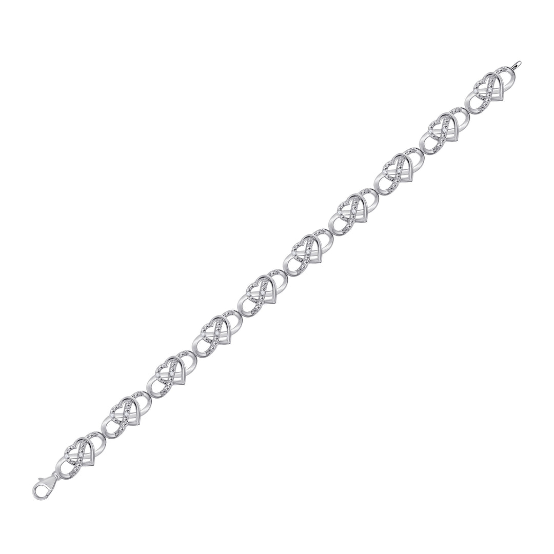 10kt White Gold Women's Diamond Bracelet 1/6 ctw