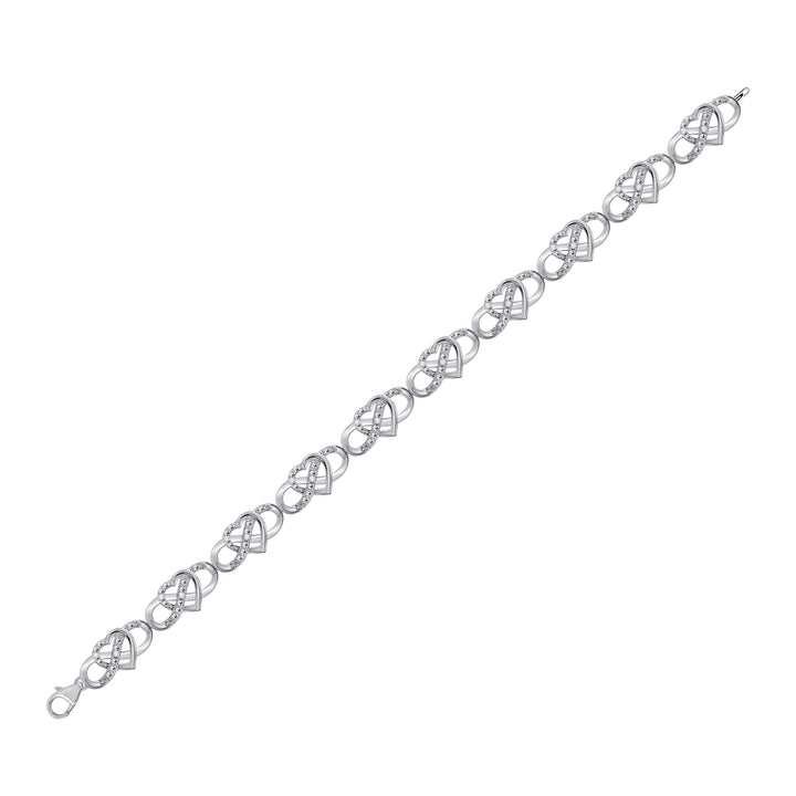 10kt White Gold Women's Diamond Bracelet 1/6 ctw