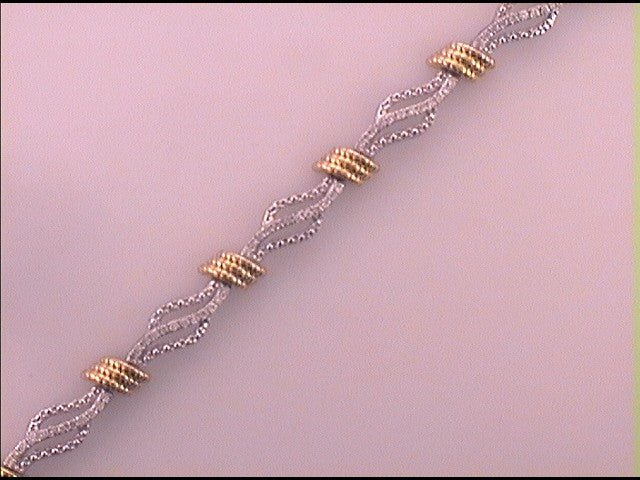 10kt Two-tone Gold Women's Diamond Bracelet 1/2 ctw