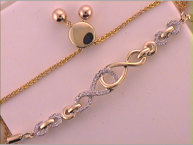 10kt Yellow Gold Women's Diamond Bracelet 1/4 ctw