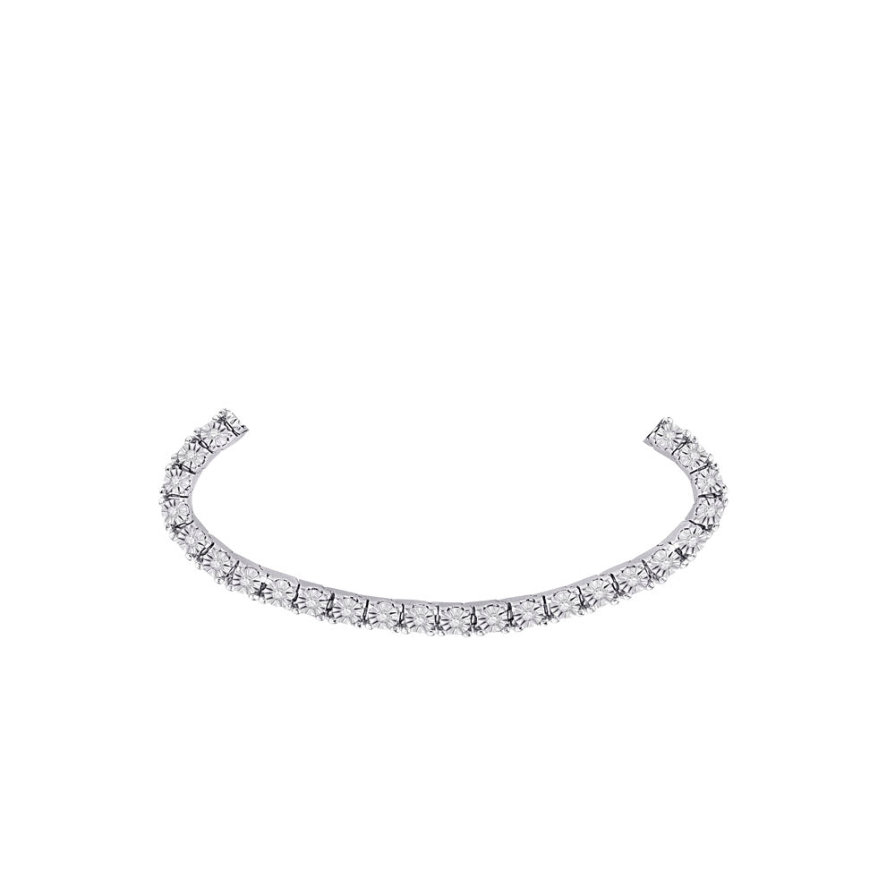10kt White Gold Women's Diamond Bracelet 1/4 ctw