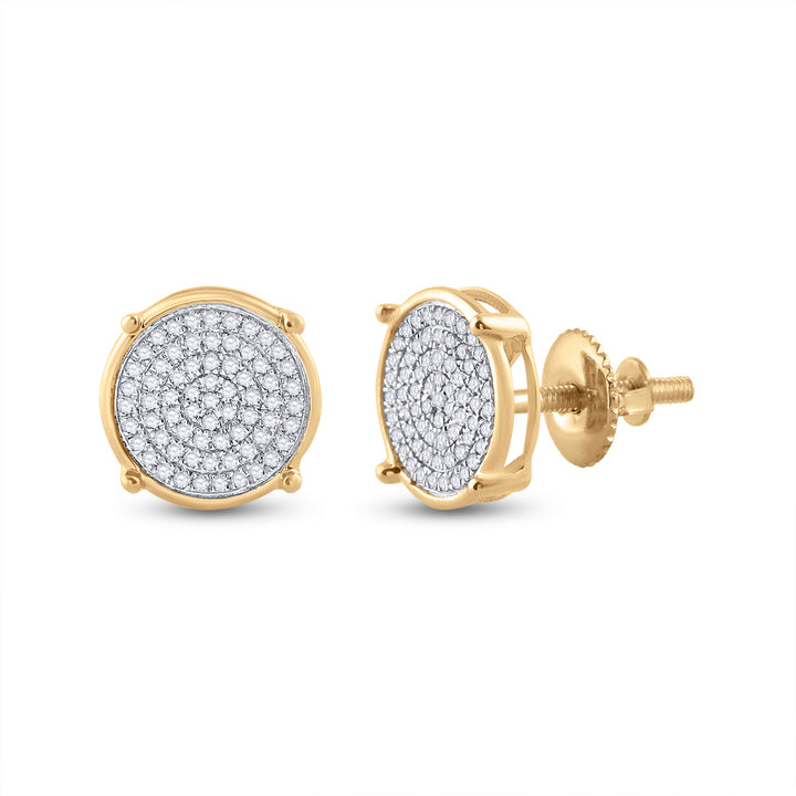 1/4CT-DIA MICRO-PAVE MENS EARRINGS