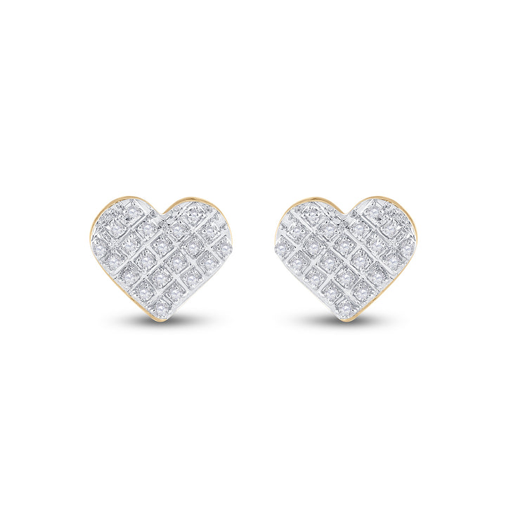 1/6CT-DIA P3 MICRO-PAVE GIFT HEART EARRING