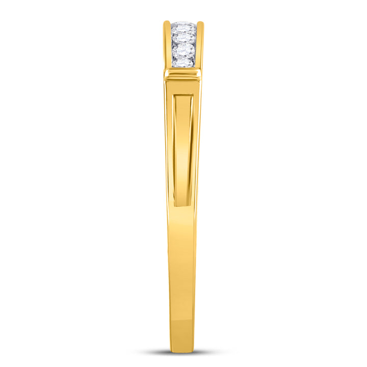 14kt Yellow Gold His & Hers Round Diamond Solitaire Matching Bridal Wedding Ring Band Set 1/2 Cttw