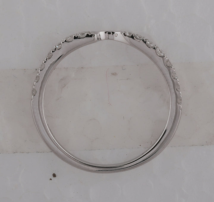 14kt White Gold Womens Round Diamond 2-stone Wedding Band 1/4 Cttw (Certified)