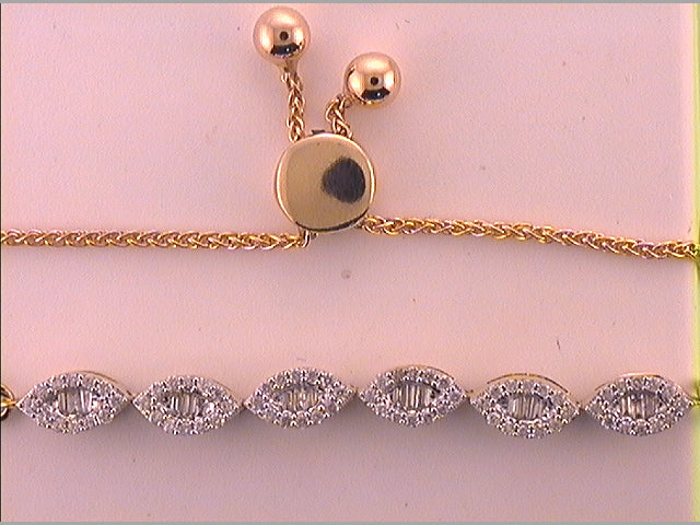 10kt Yellow Gold Women's Diamond Bracelet 3/8 ctw