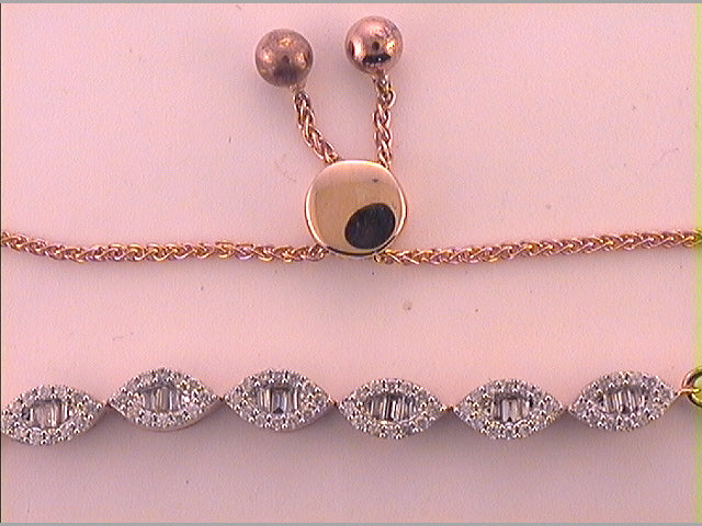 10kt Rose Gold Women's Diamond Bracelet 3/8 ctw