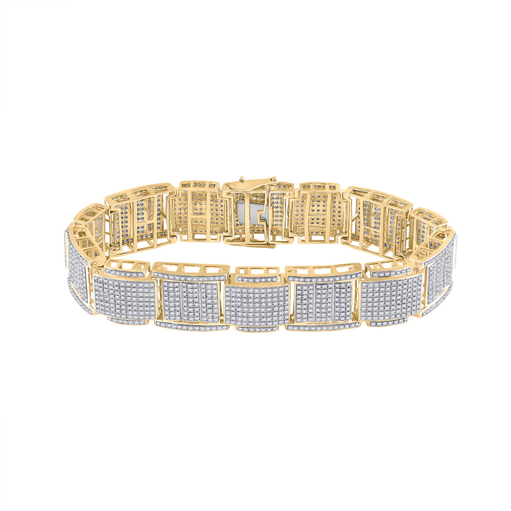 4 1/2CT-DIA MICRO-PAVE MENS BRACELET