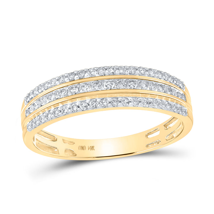 14kt Yellow Gold His & Hers Round Diamond Solitaire Matching Bridal Wedding Ring Band Set 1-1/4 Cttw